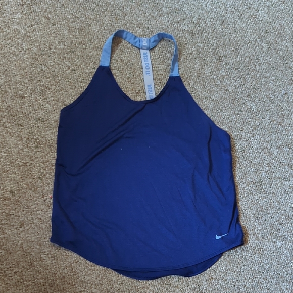 Blue Nike Racerback Tank Top - Picture 1 of 3